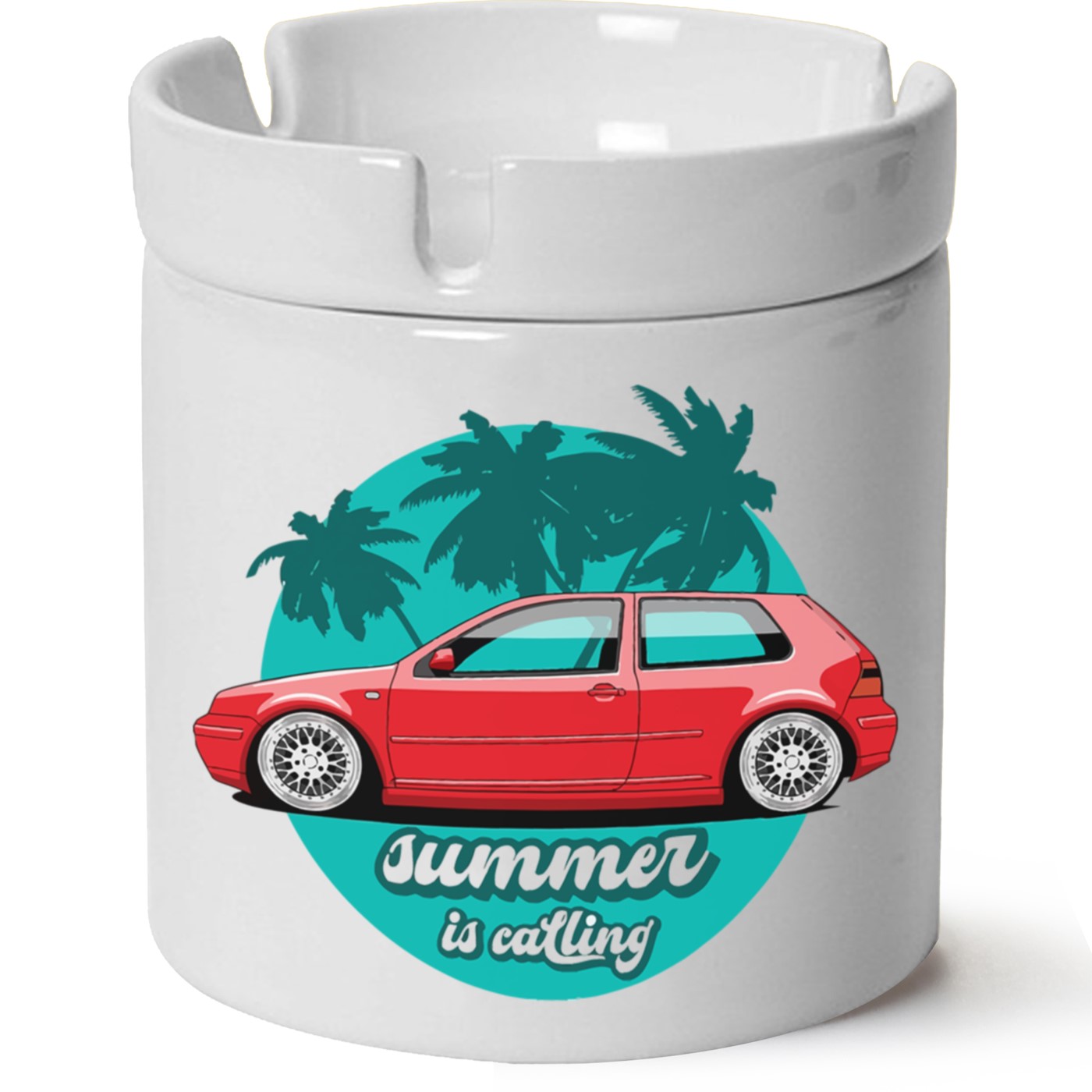 Vw Golf 4 Baskılı Porselen At Söndür Küllük