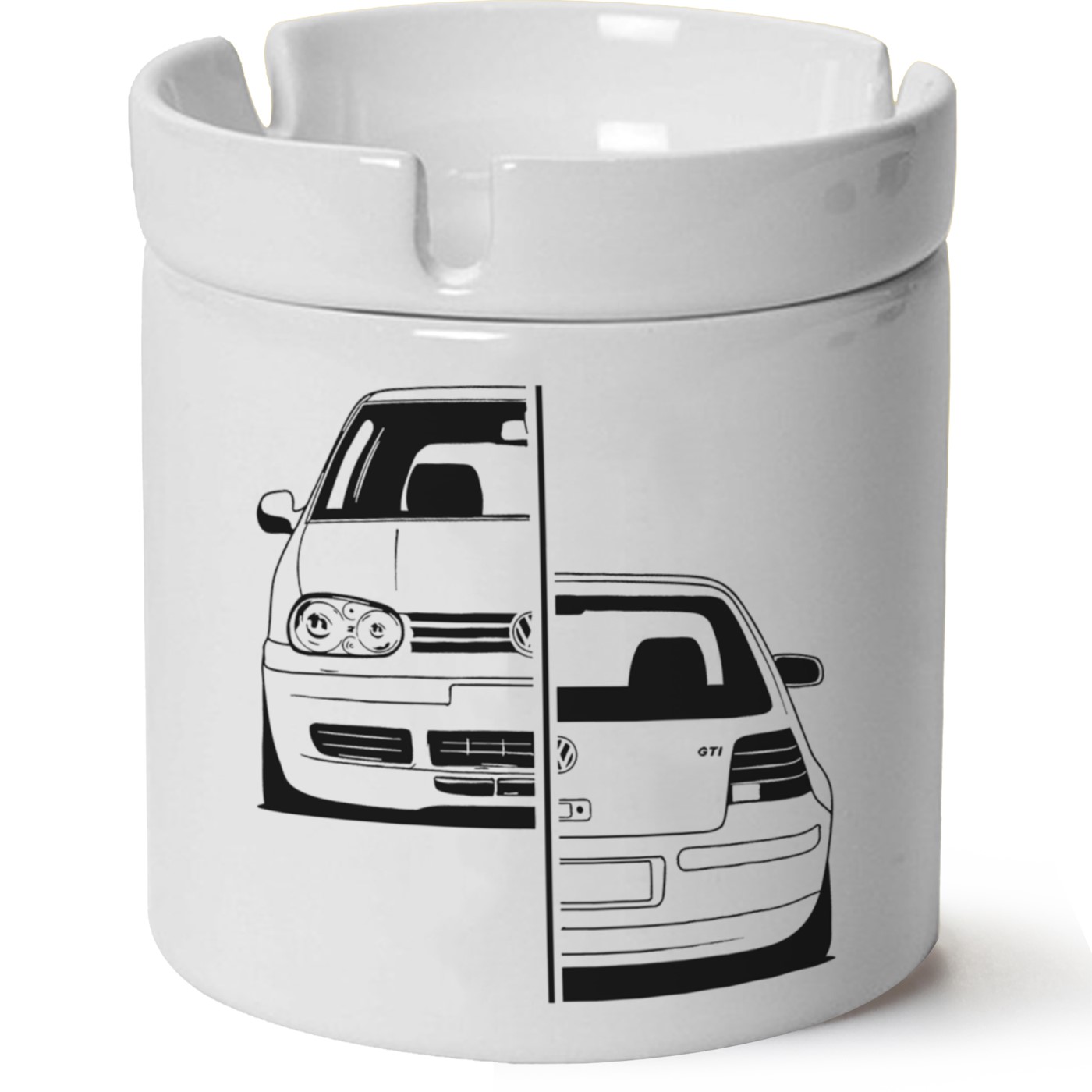 Vw Golf 4 Baskılı Porselen At Söndür Küllük