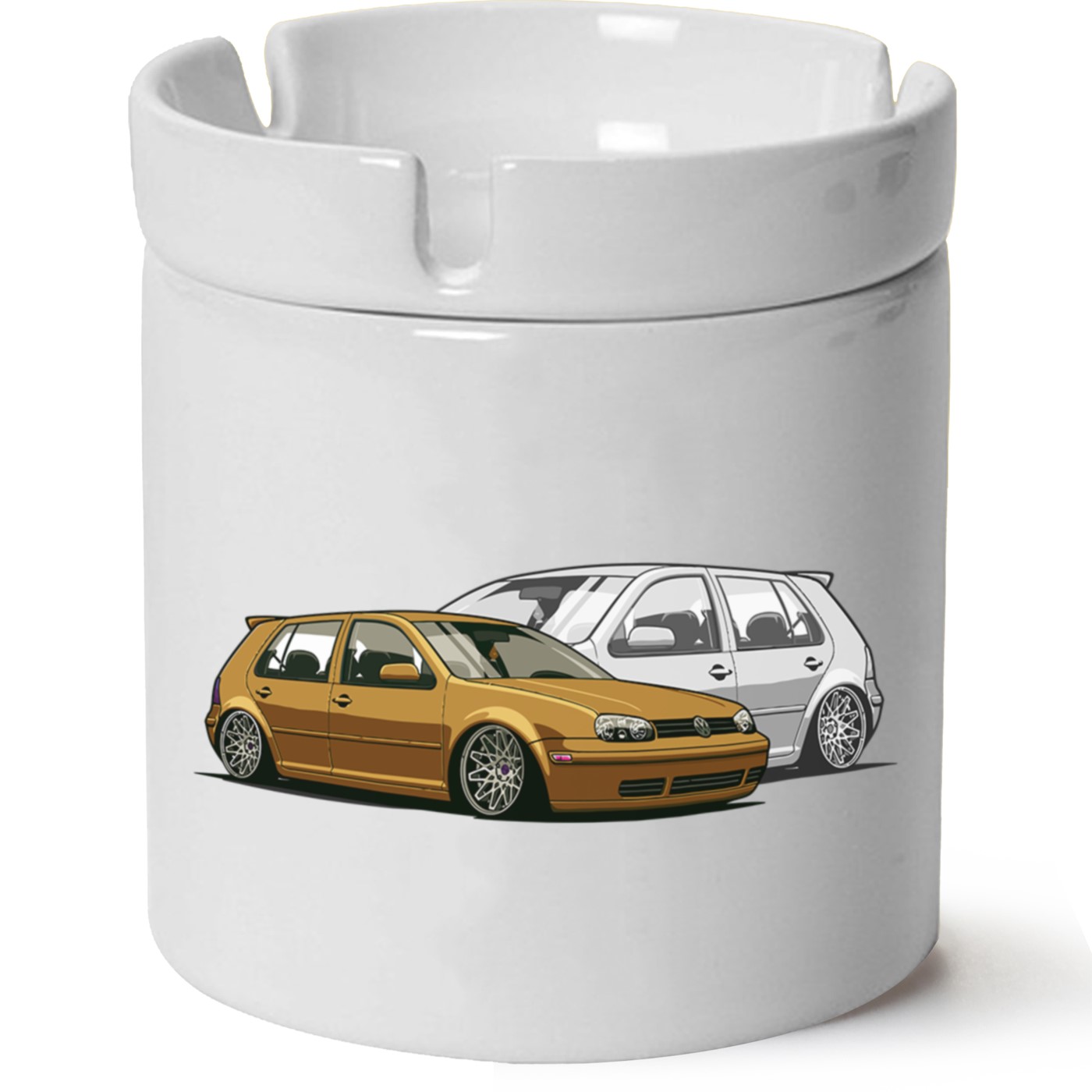 Vw Golf 4 Baskılı Porselen At Söndür Küllük