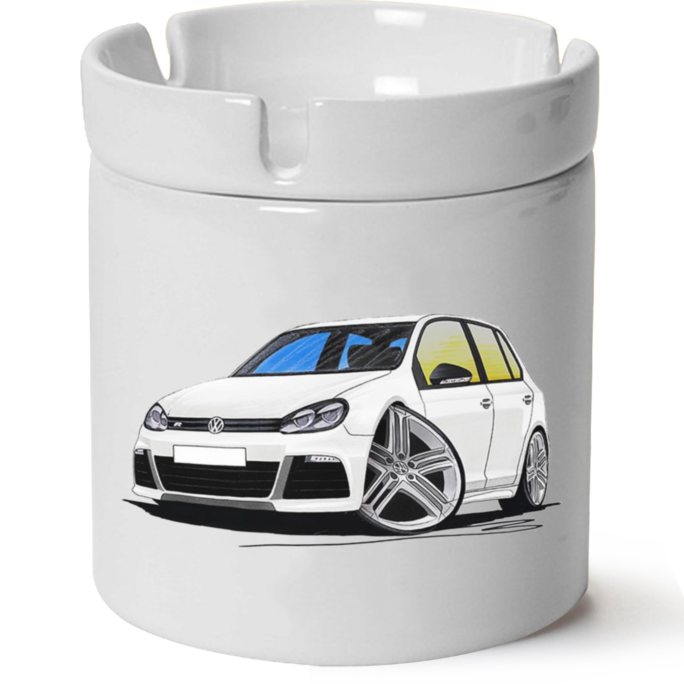 Vw Golf 6 Baskılı Porselen At Söndür Küllük