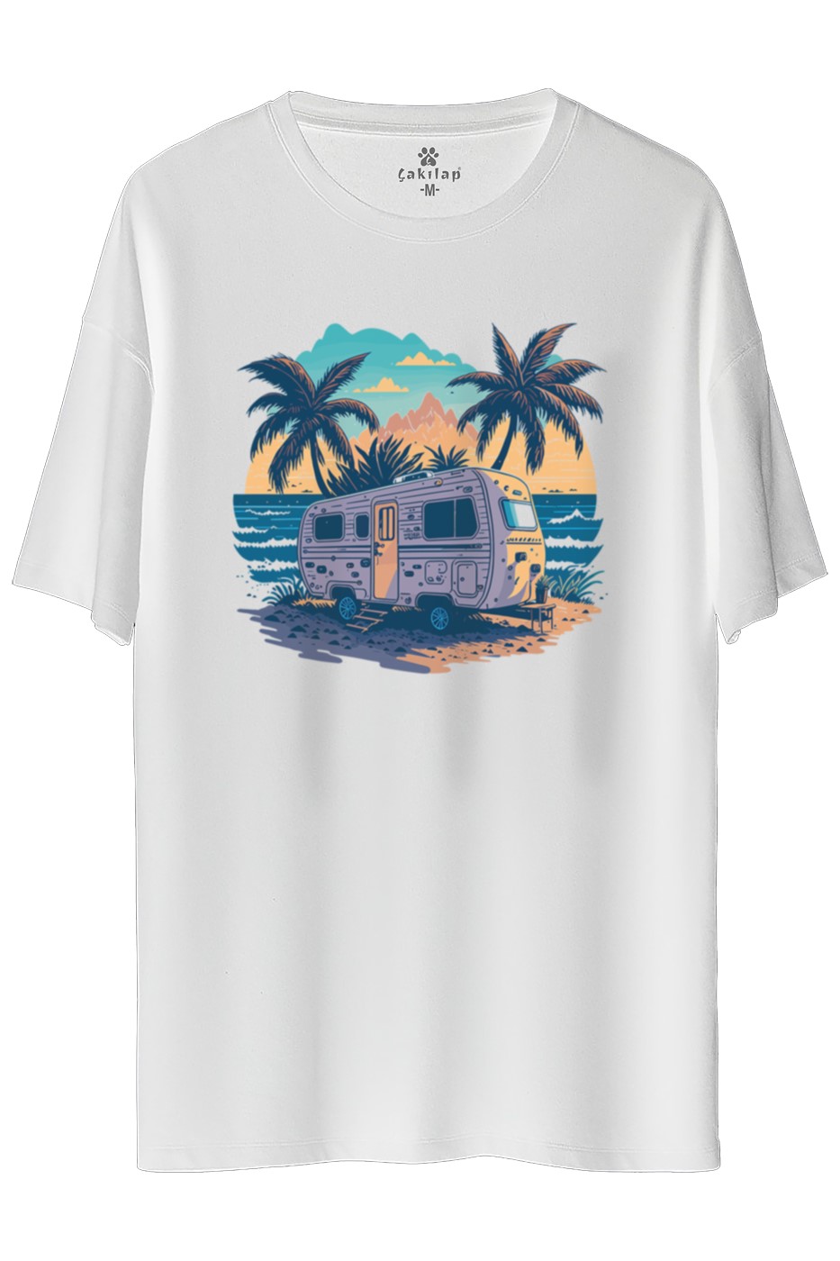 Macera-Doğa Baskılı Oversize Tişört