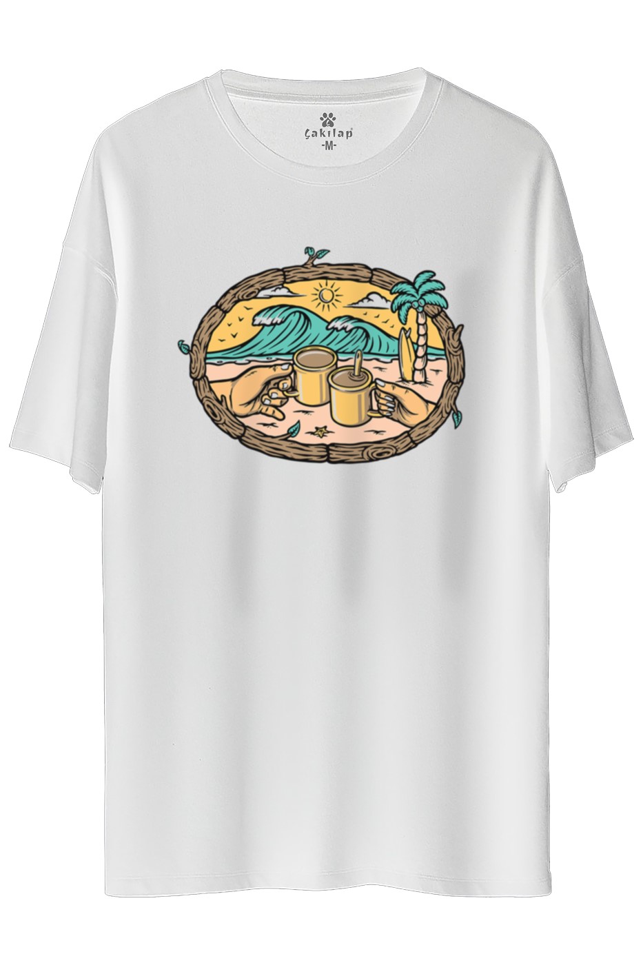 Macera-Doğa Baskılı Oversize Tişört