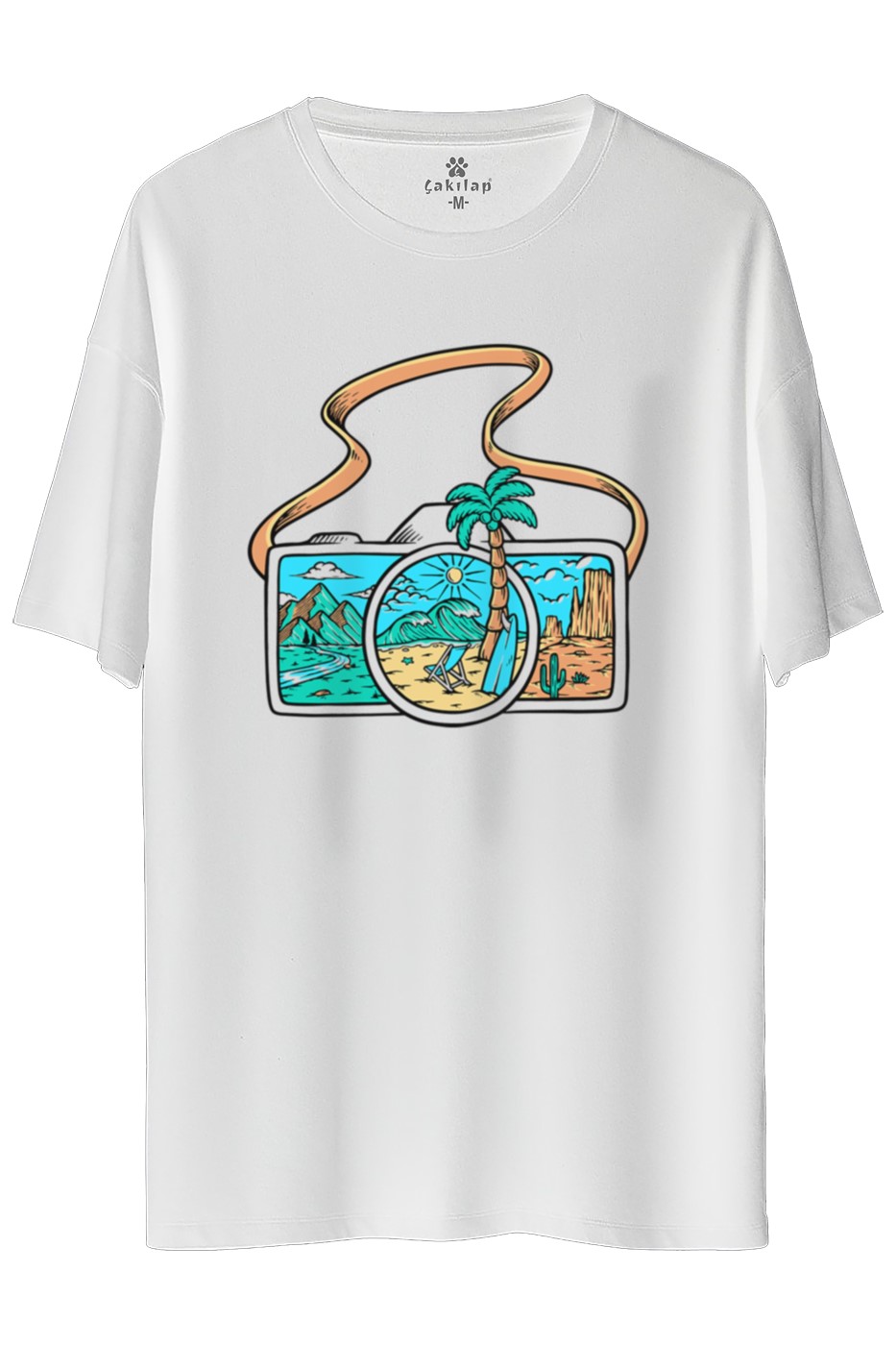 Macera-Doğa Baskılı Oversize Tişört