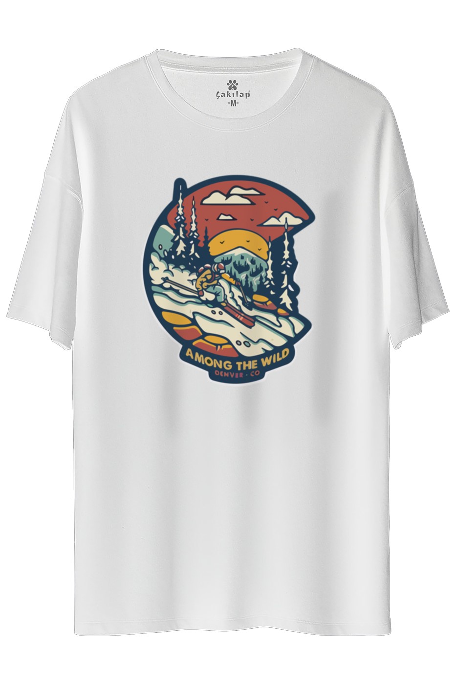 Macera-Doğa Baskılı Oversize Tişört