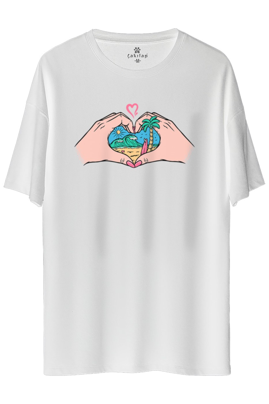 Macera-Doğa Baskılı Oversize Tişört