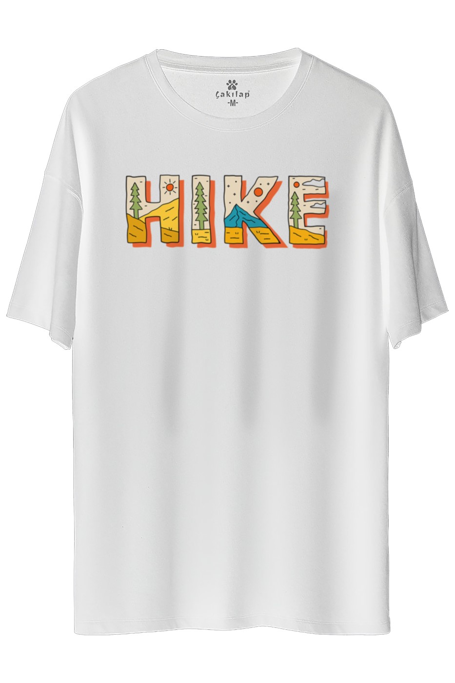 Macera-Doğa Baskılı Oversize Tişört