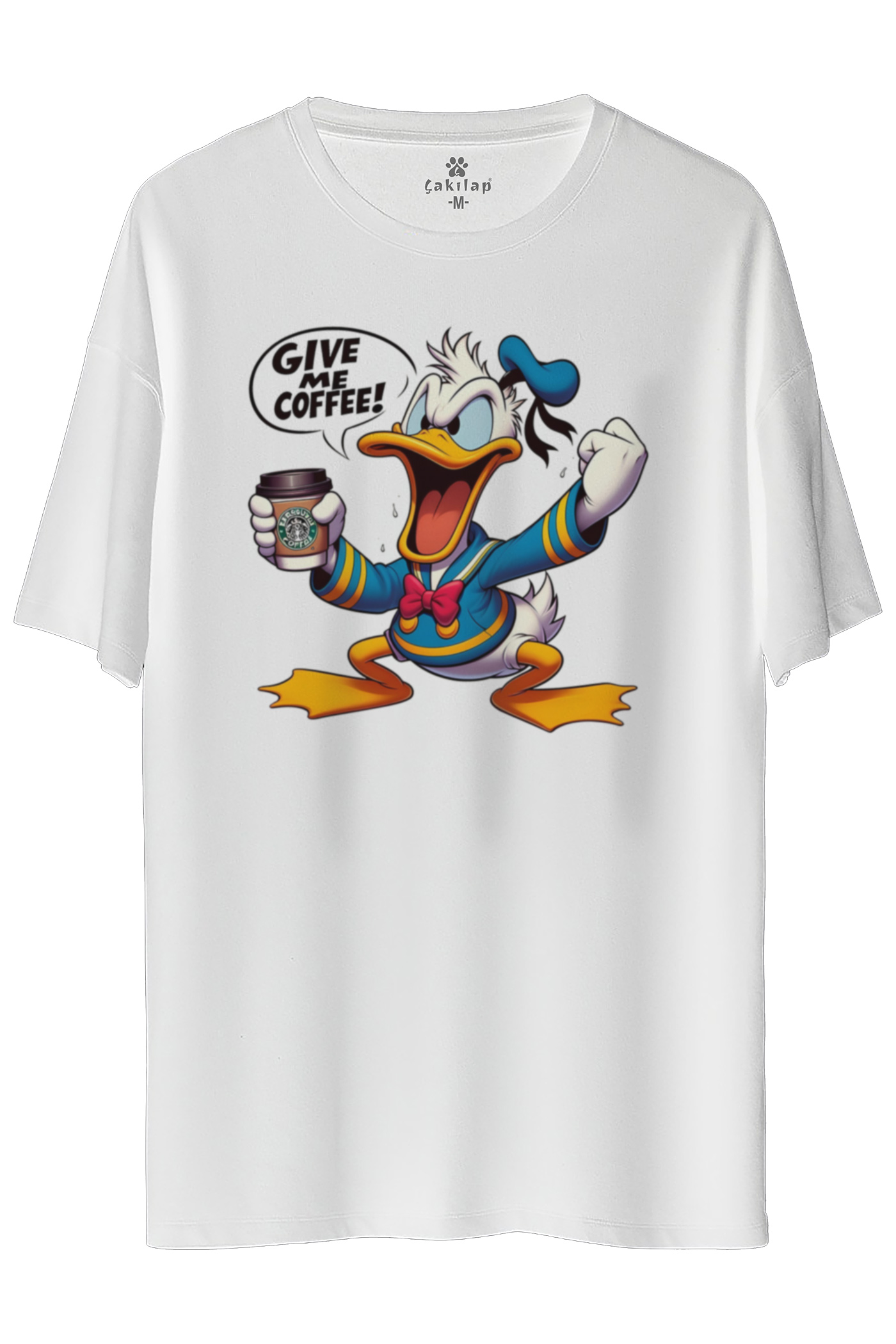 Donald Duck Baskılı Oversize Tişört