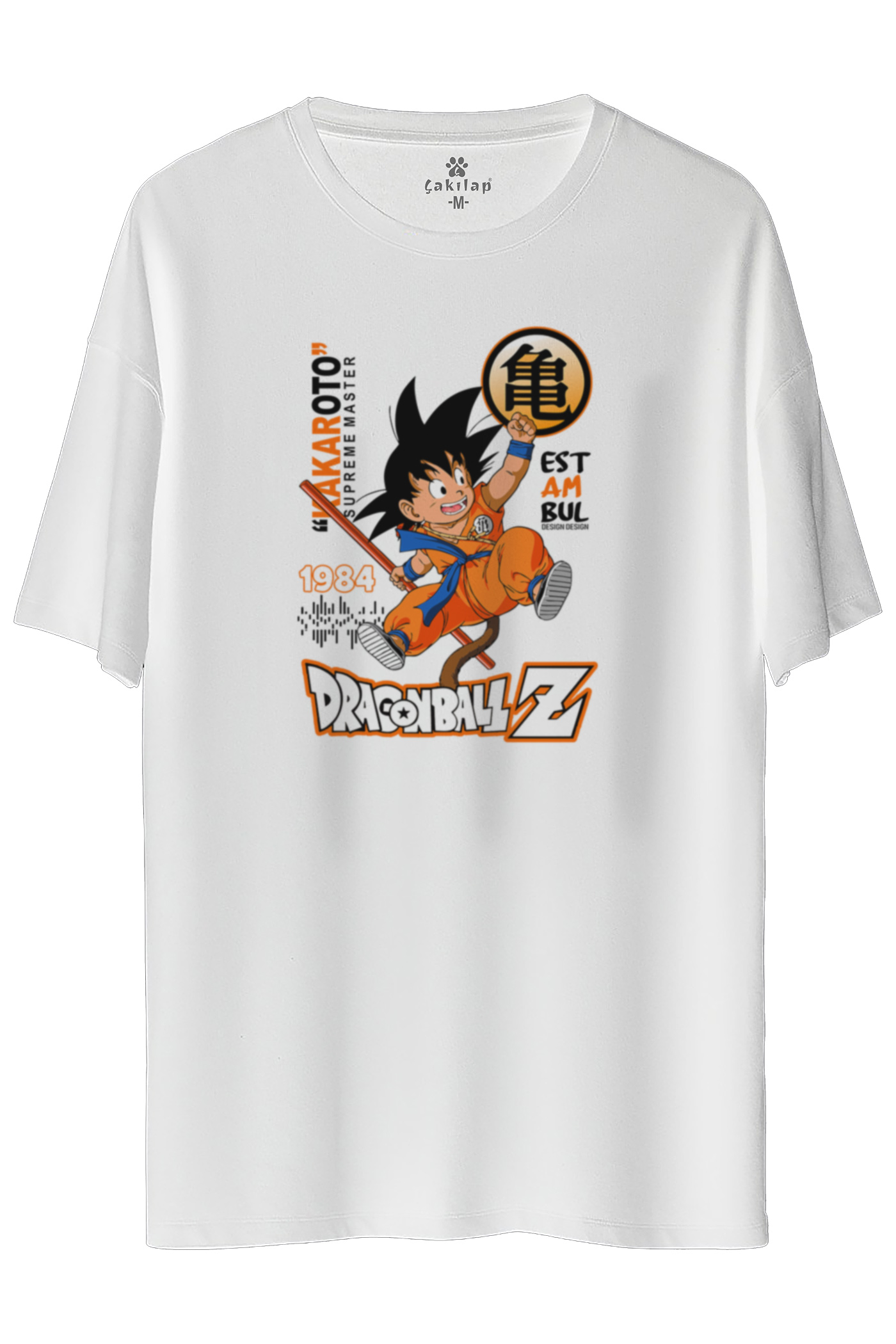 goku Baskılı Oversize Tişört