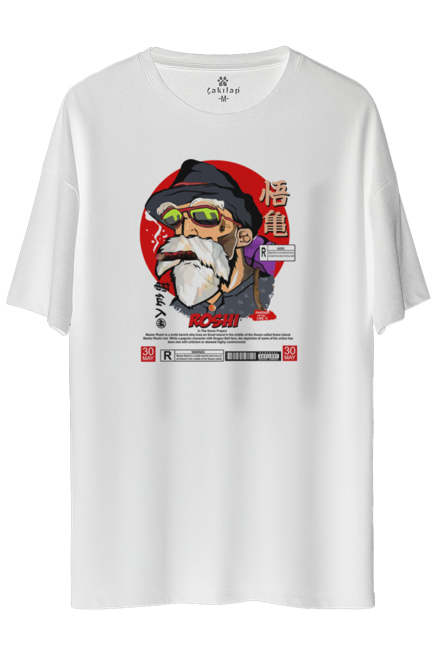 Mr.Roshi Baskılı Oversize Tişört