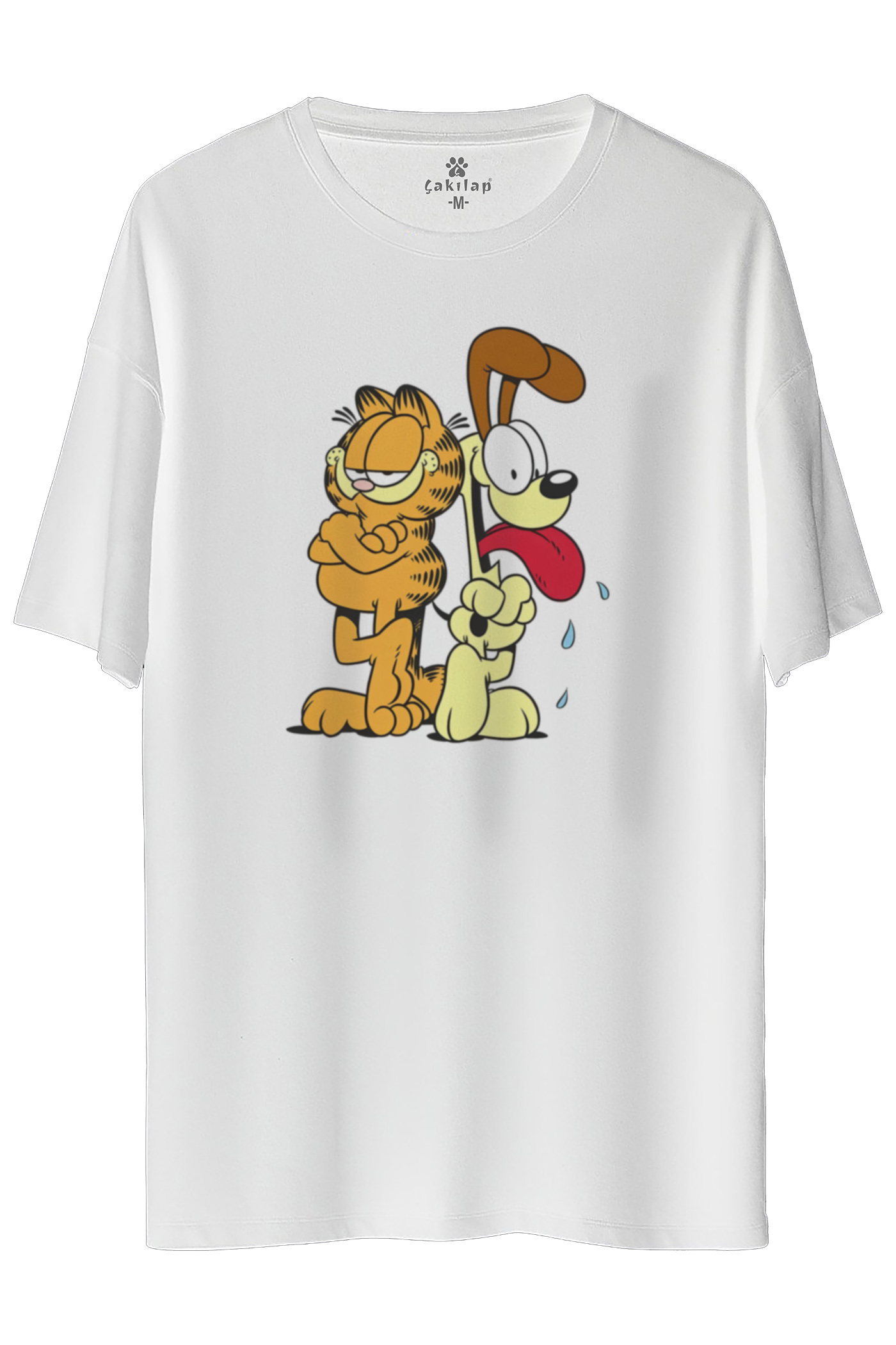 Garfield Baskılı Oversize Tişört