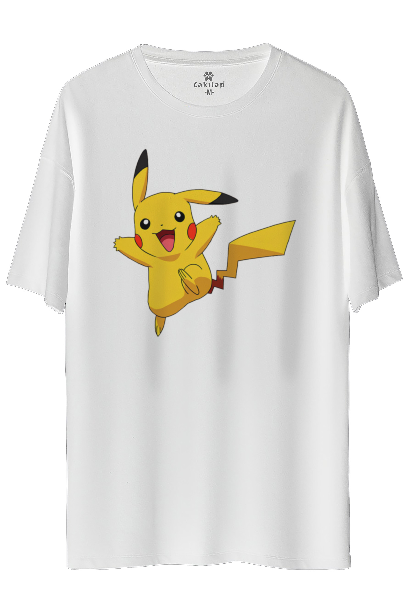 Pokemon Pickhacu Baskılı Oversize Tişört