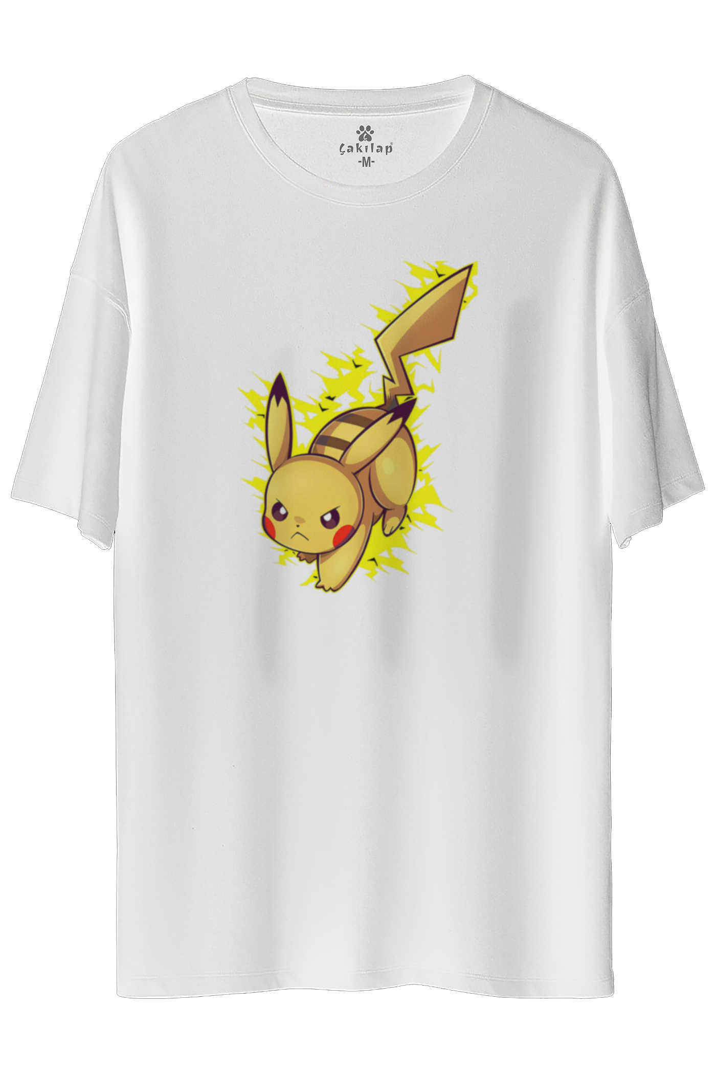 Pokemon Pickhacu Baskılı Oversize Tişört