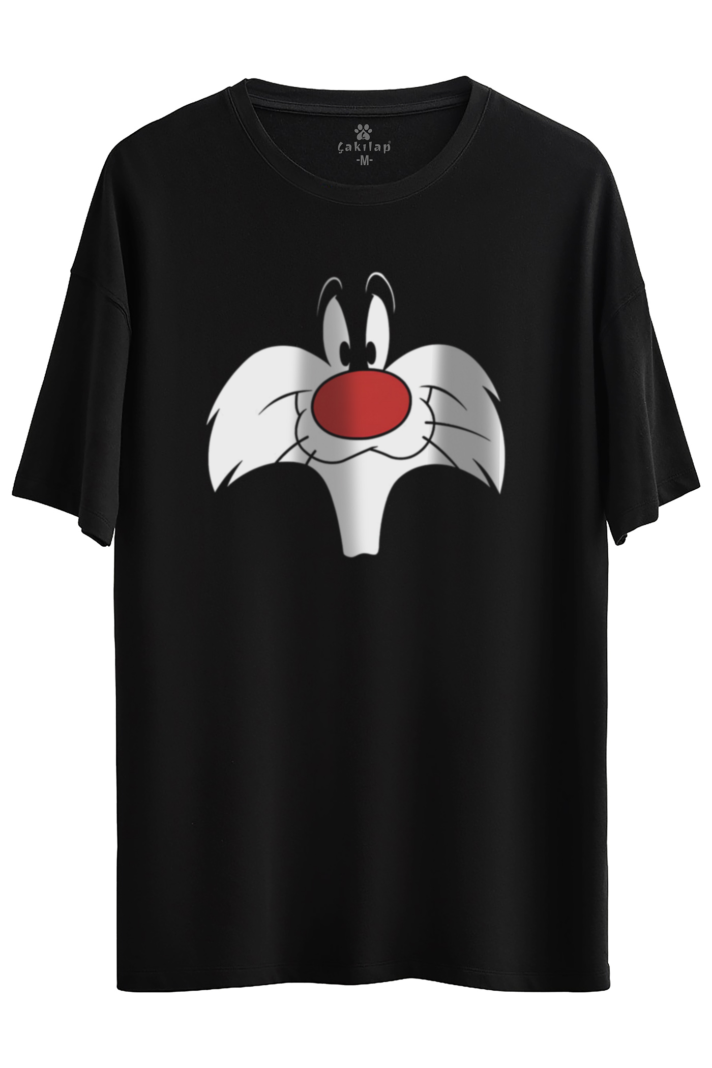 Sylvester Baskılı Oversize Tişört