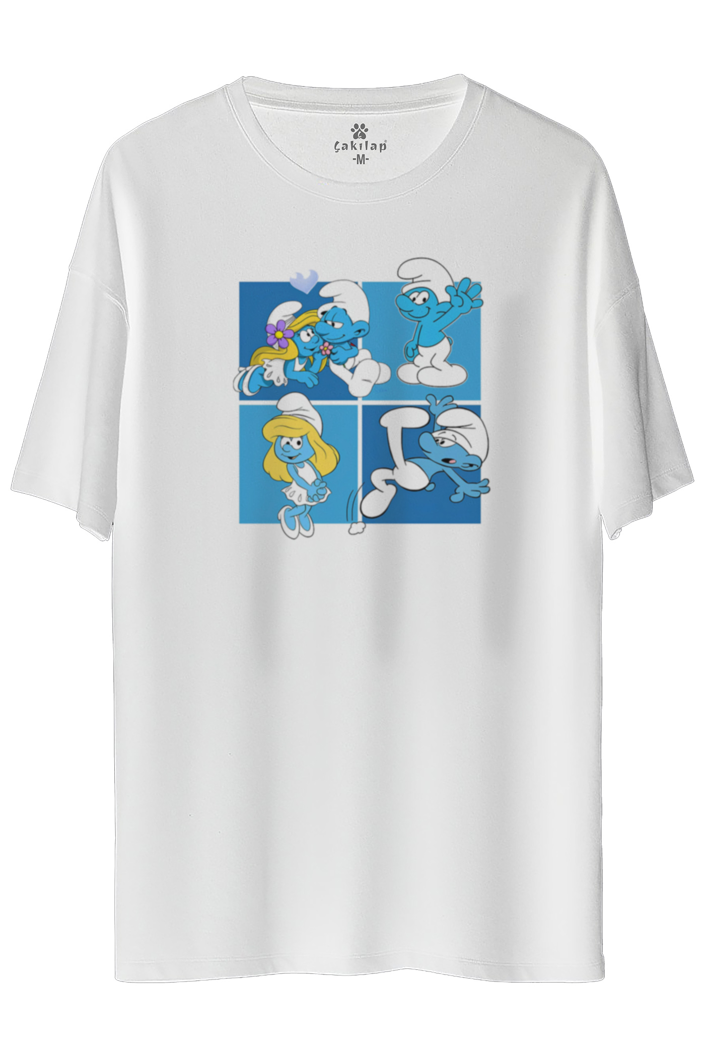 Sirinler Baskılı Oversize Tişört