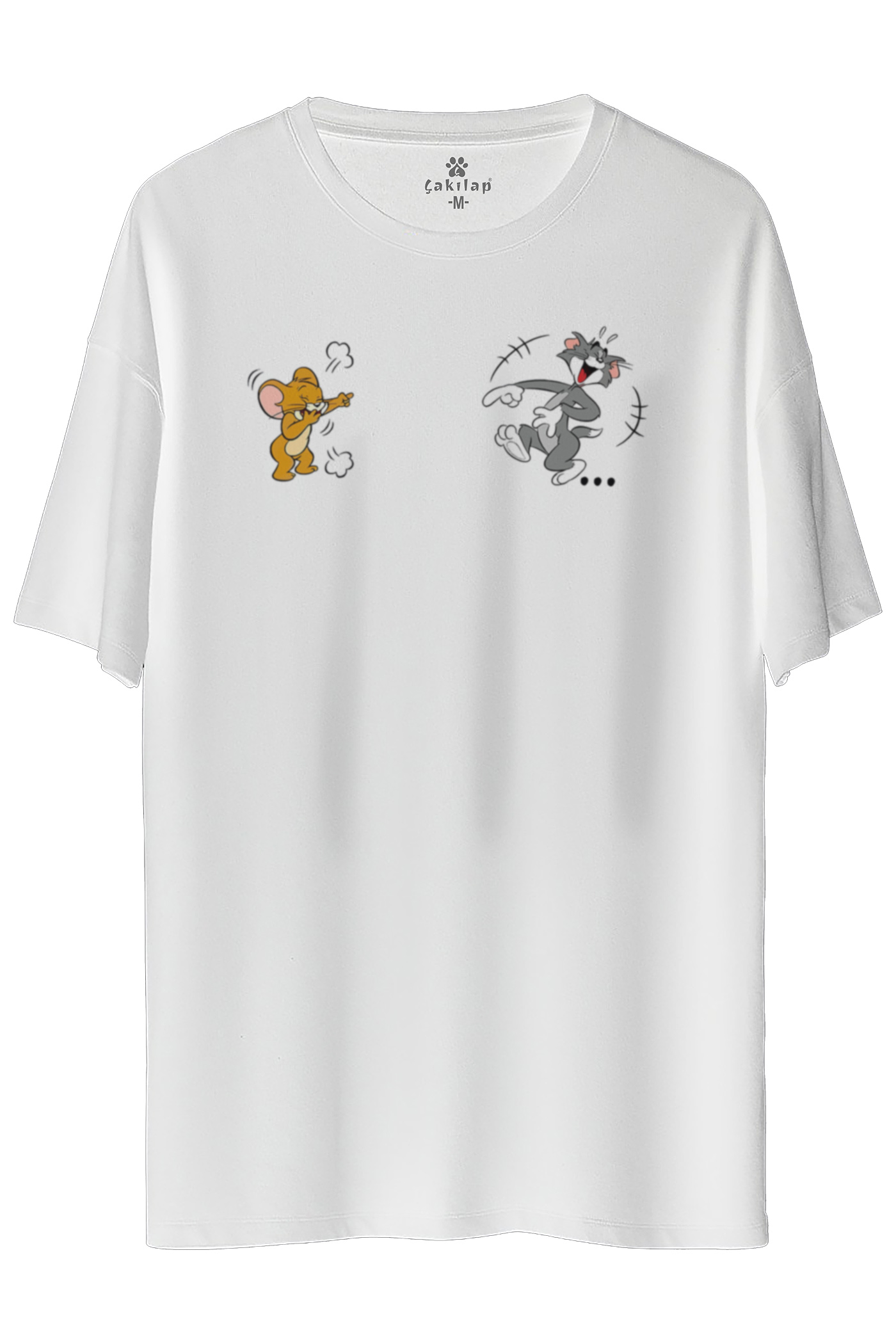 Tom&Jerry Baskılı Oversize Tişört