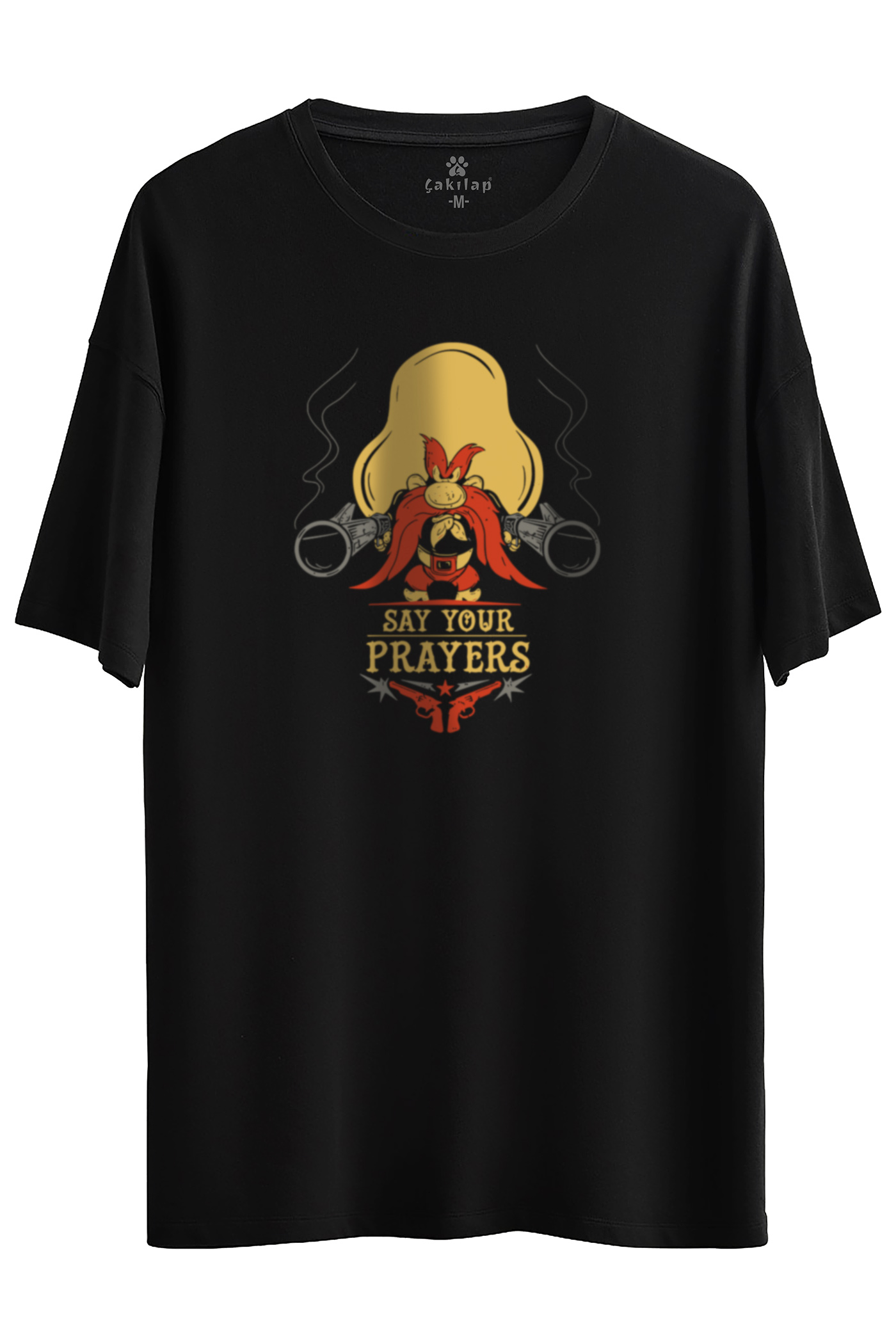 Yosemite Sam Baskılı Oversize Tişört