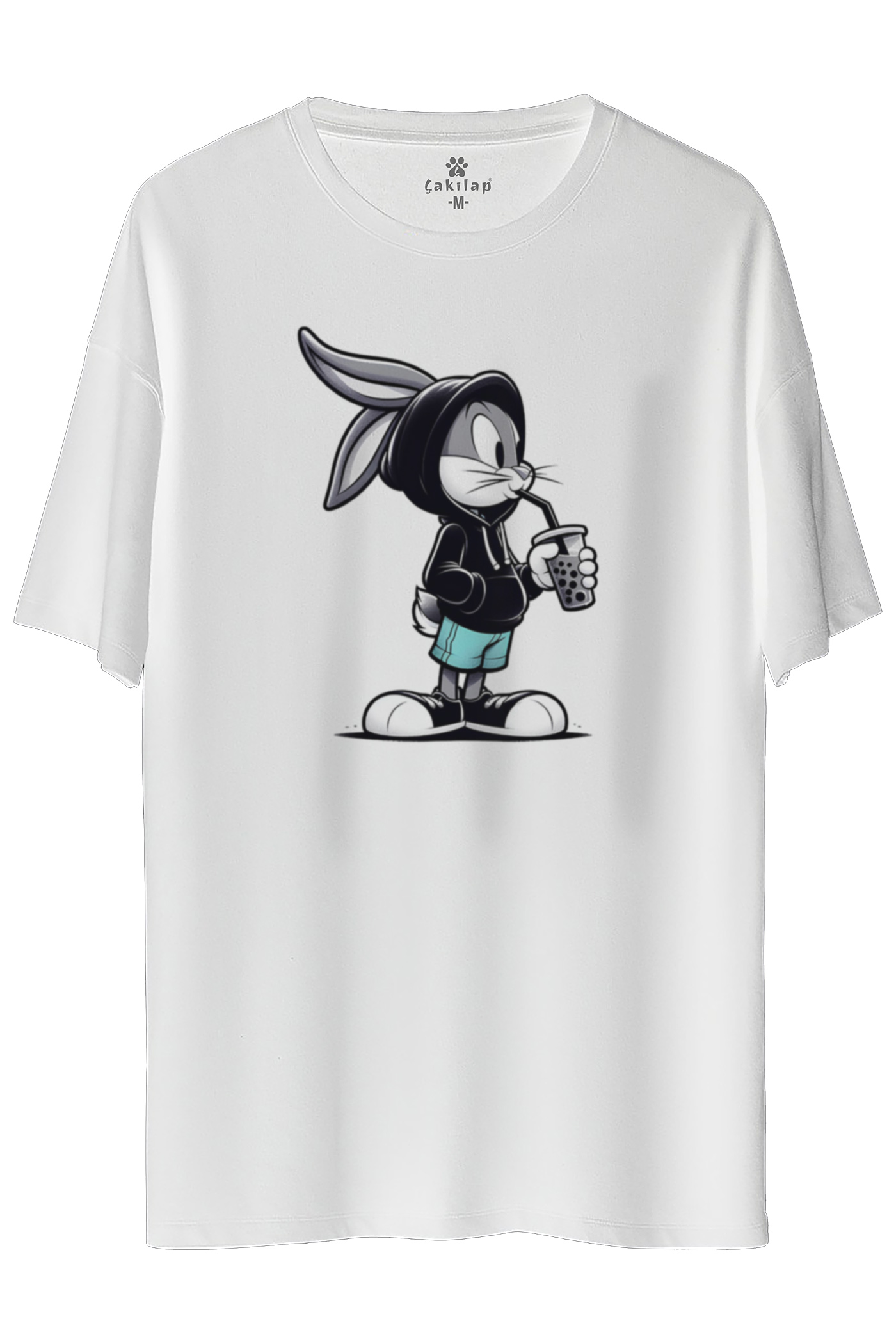 Bugs Bunny Baskılı Oversize Tişört