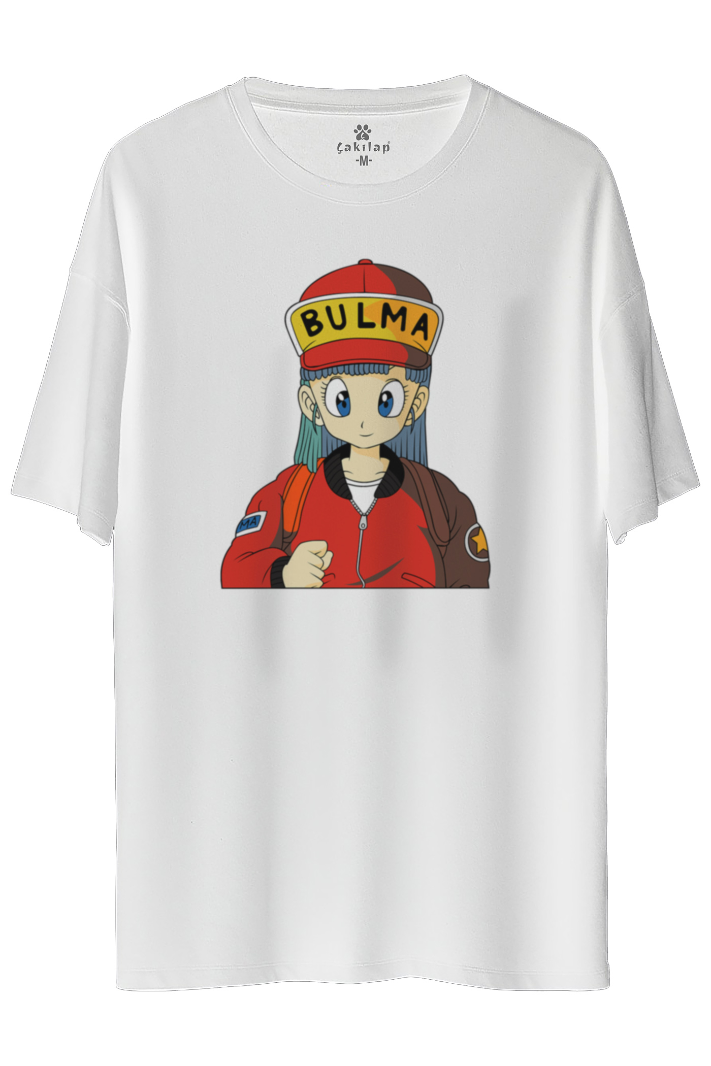bulma Baskılı Oversize Tişört