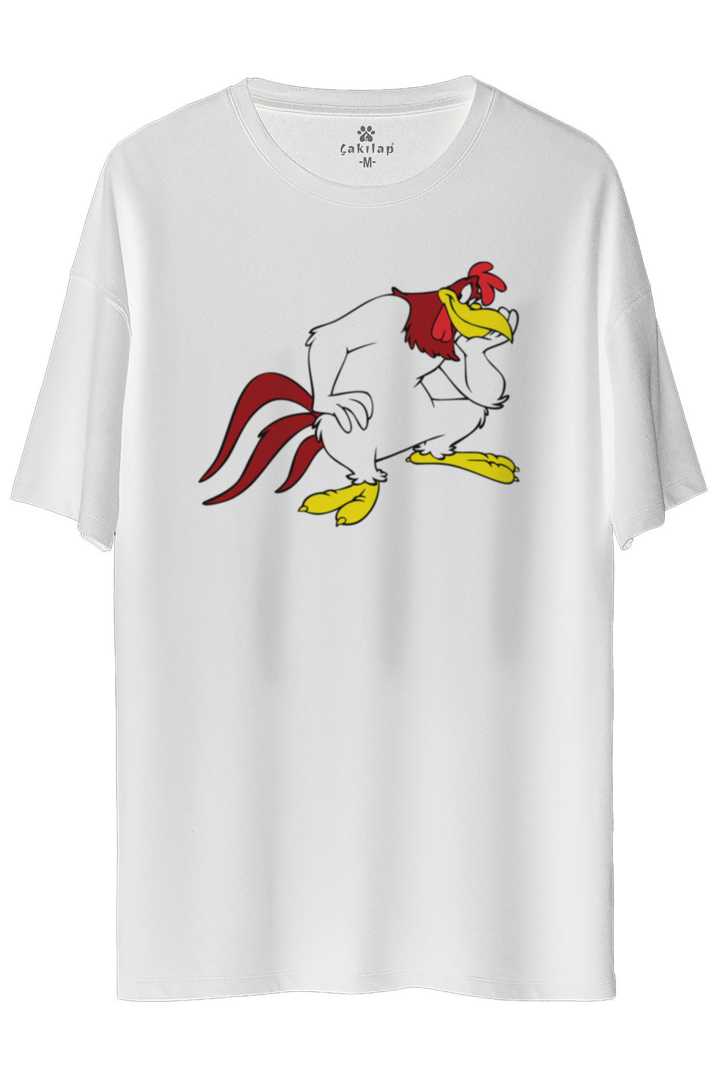 Foghorn Baskılı Oversize Tişört