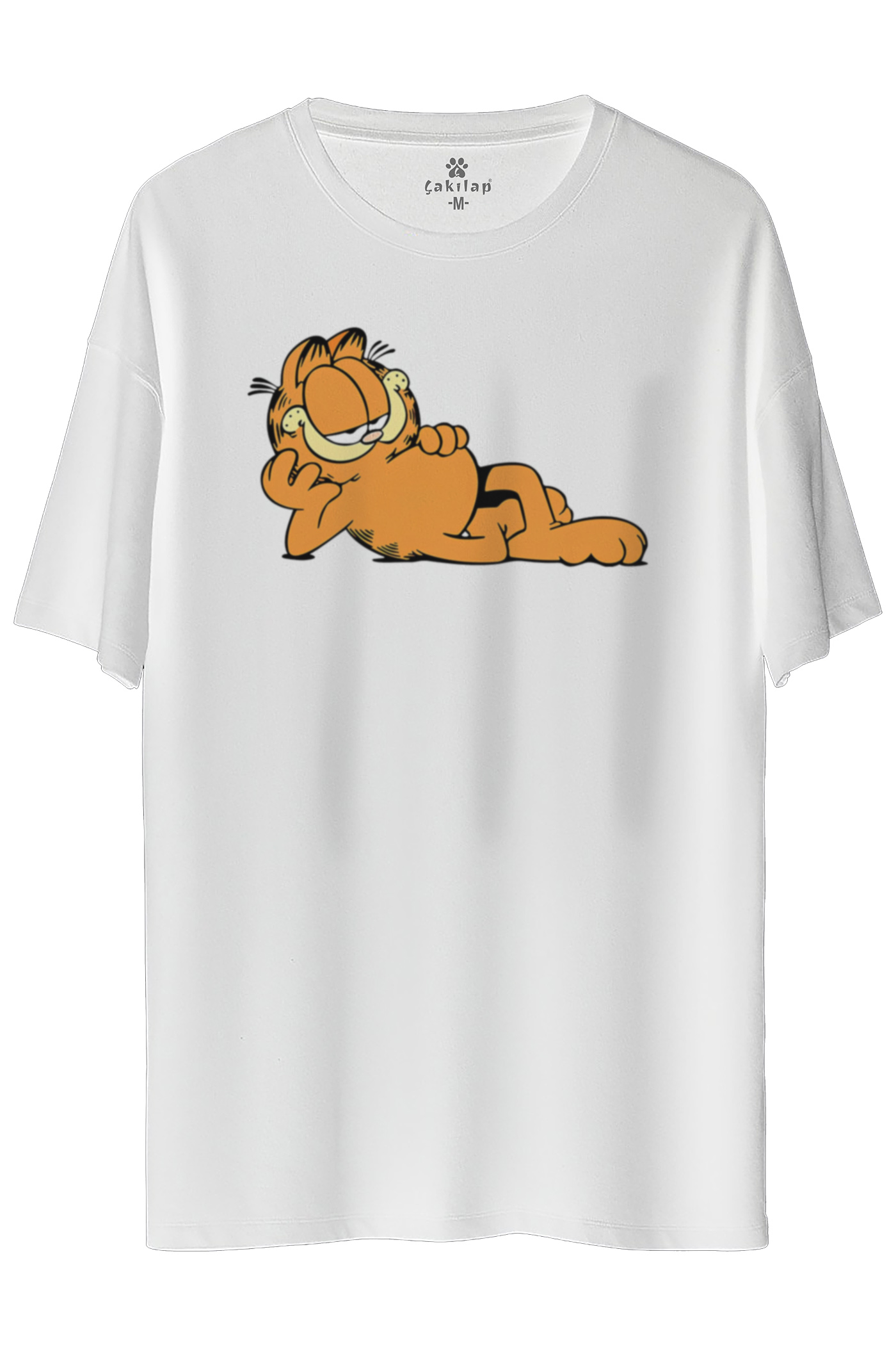 Garfield Baskılı Oversize Tişört