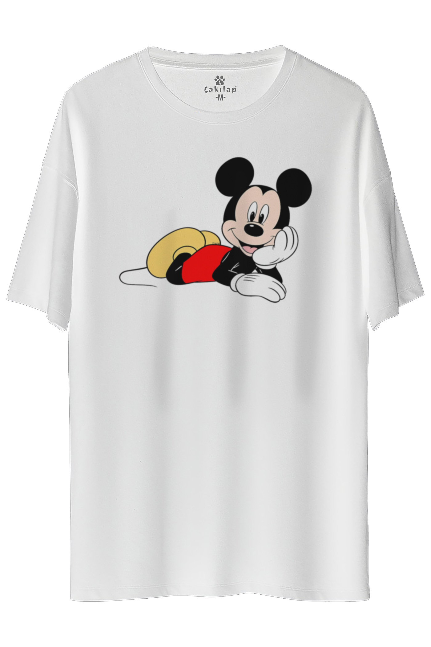 Mickey Mouse Baskılı Oversize Tişört