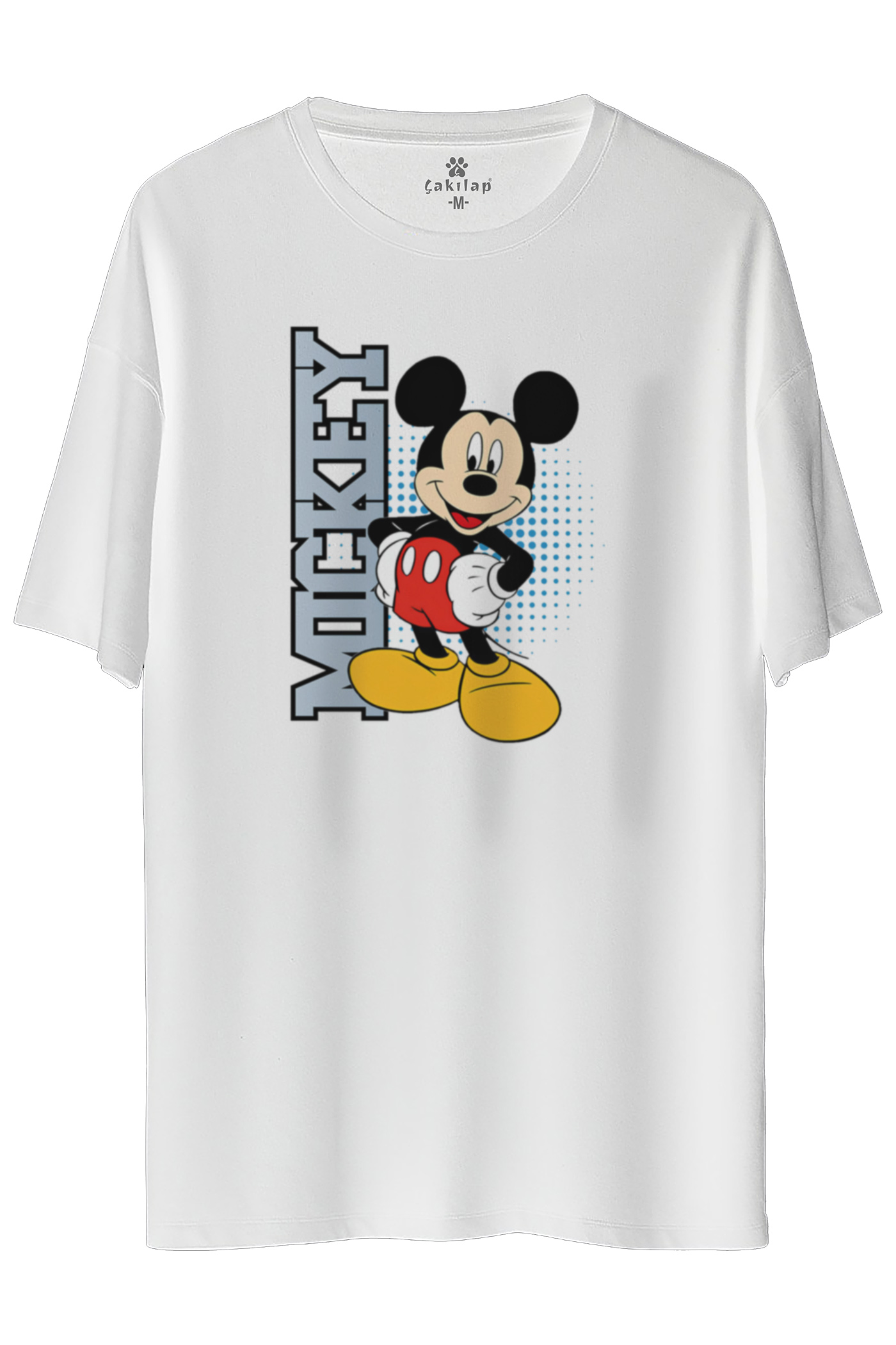 Mickey Mouse Baskılı Oversize Tişört