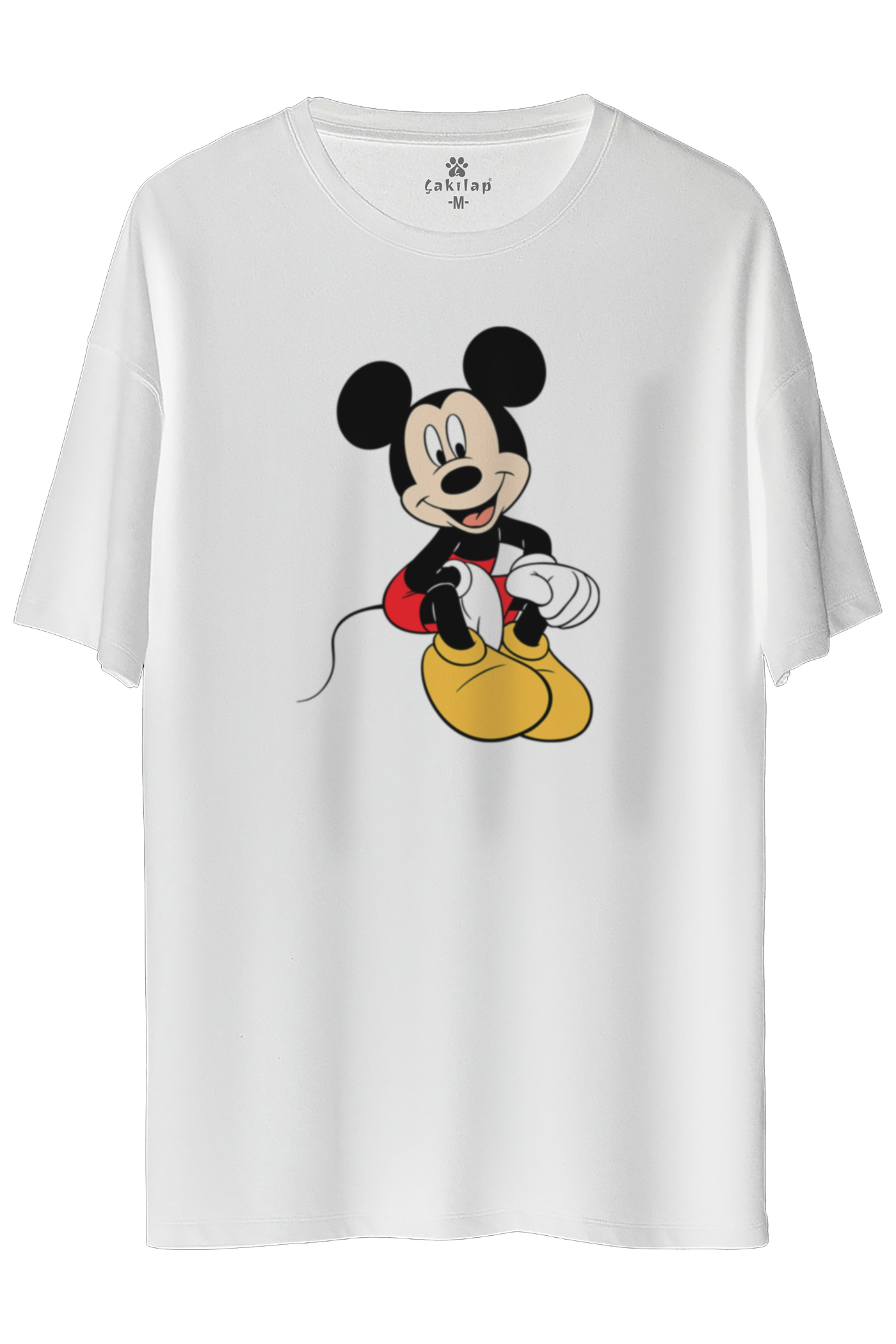 Mickey Mouse Baskılı Oversize Tişört