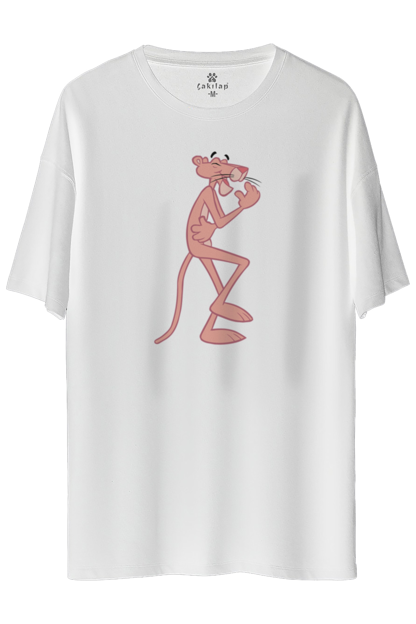 Pink Panther Baskılı Oversize Tişört