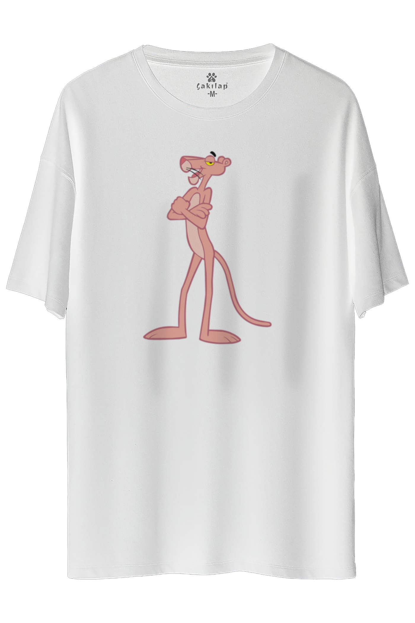 Pink Panther Baskılı Oversize Tişört