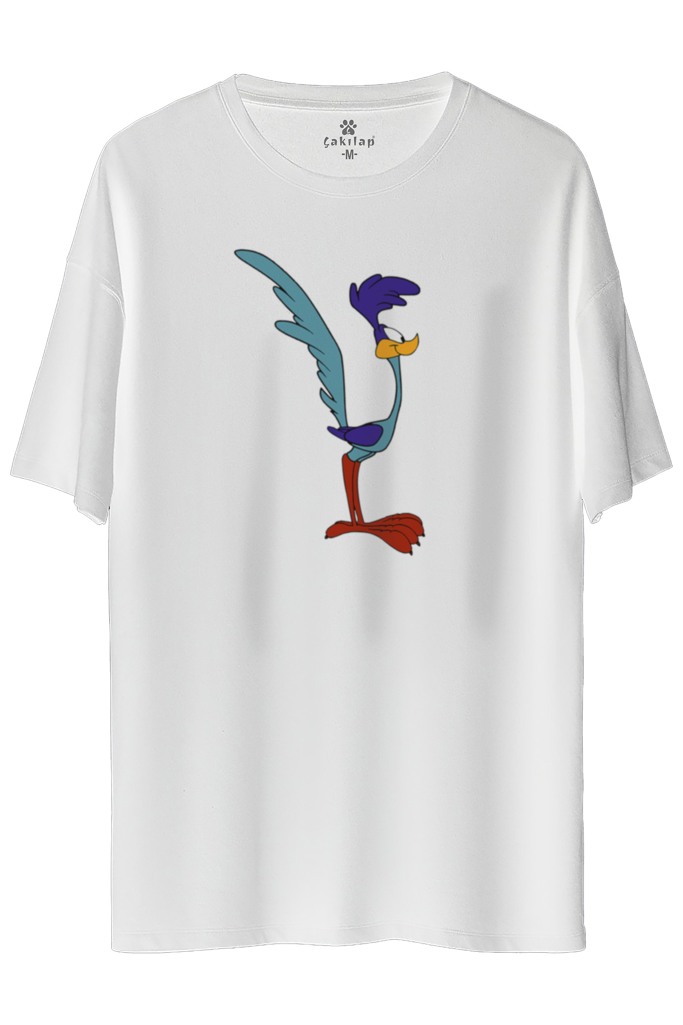 Road Runner Baskılı Oversize Tişört