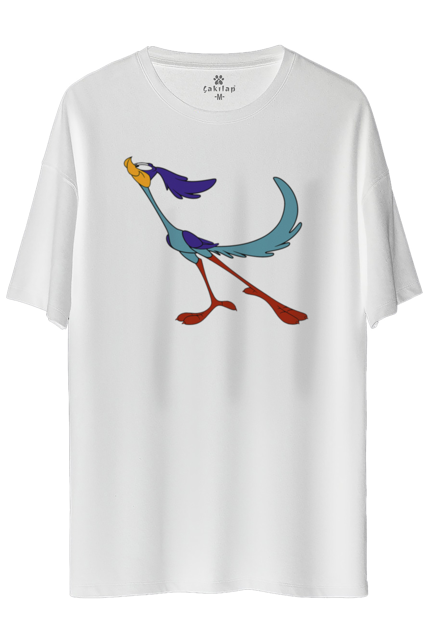 Road Runner Baskılı Oversize Tişört