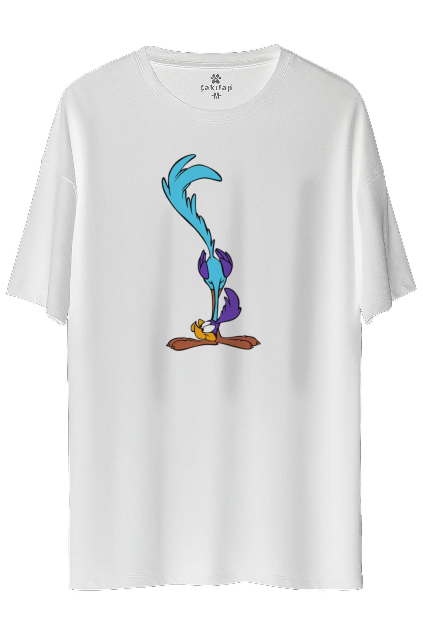 Road Runner Baskılı Oversize Tişört