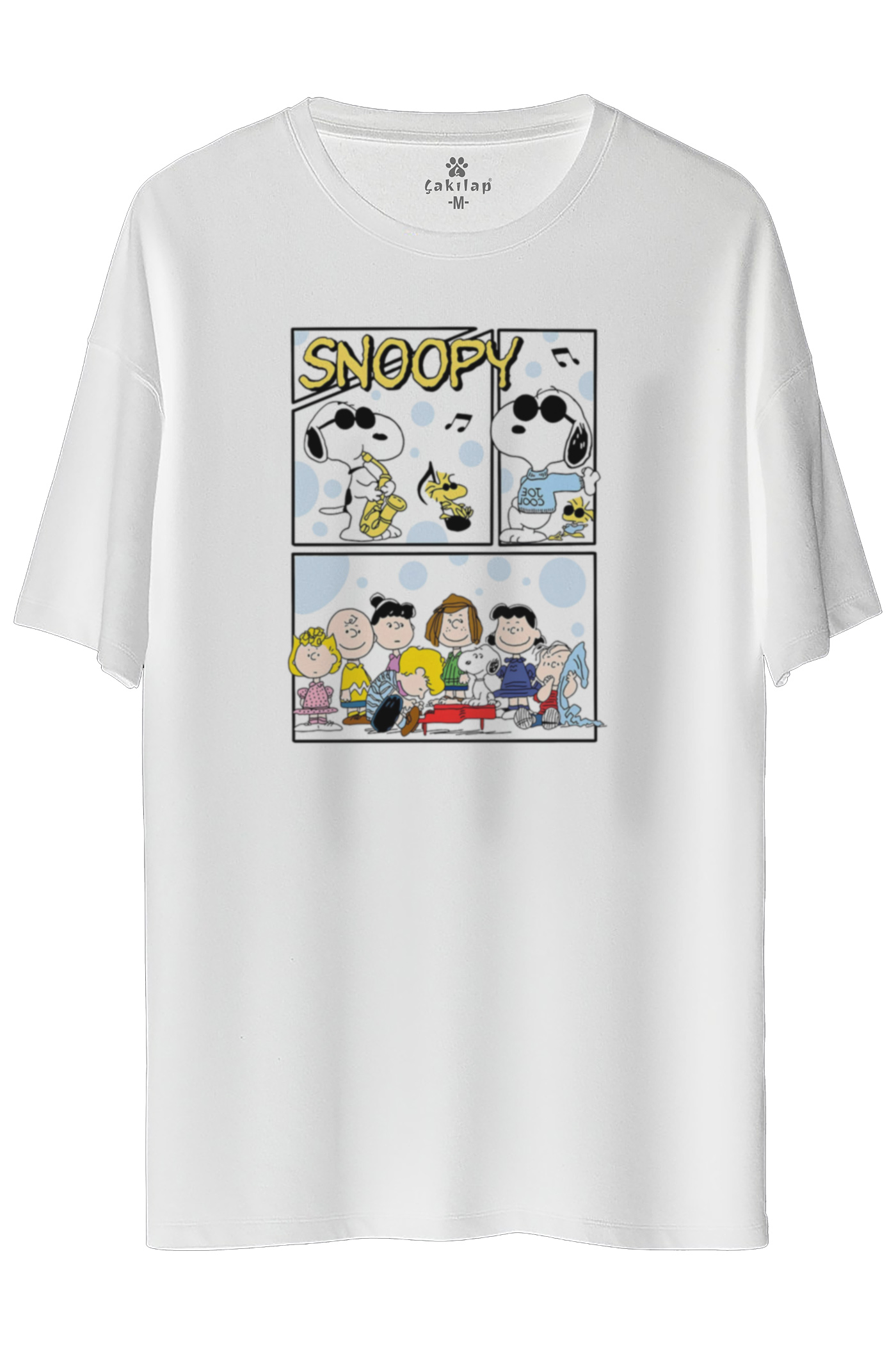 Snoopy Baskılı Oversize Tişört