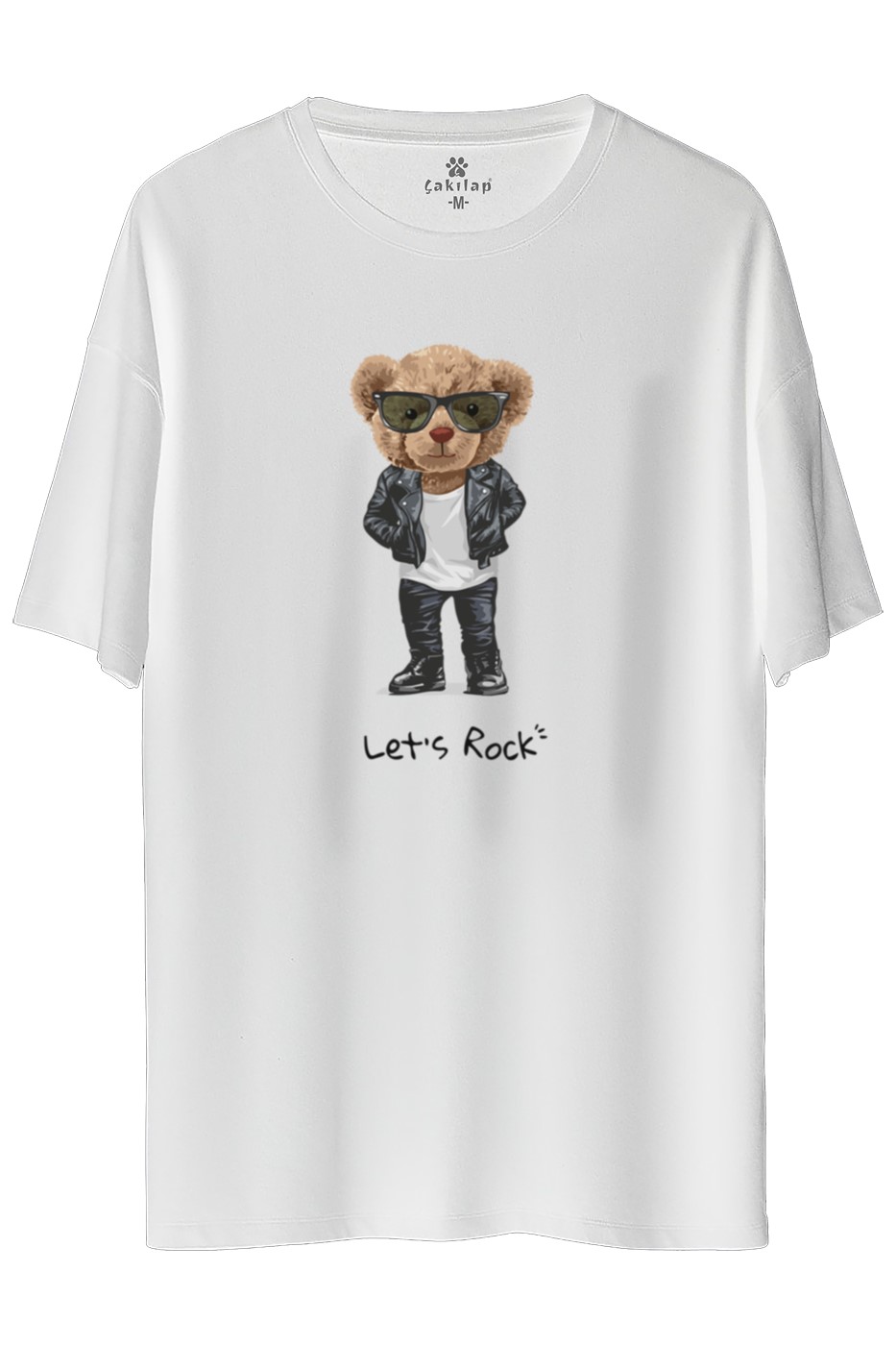 Ayıcık Baskılı Oversize Tişört