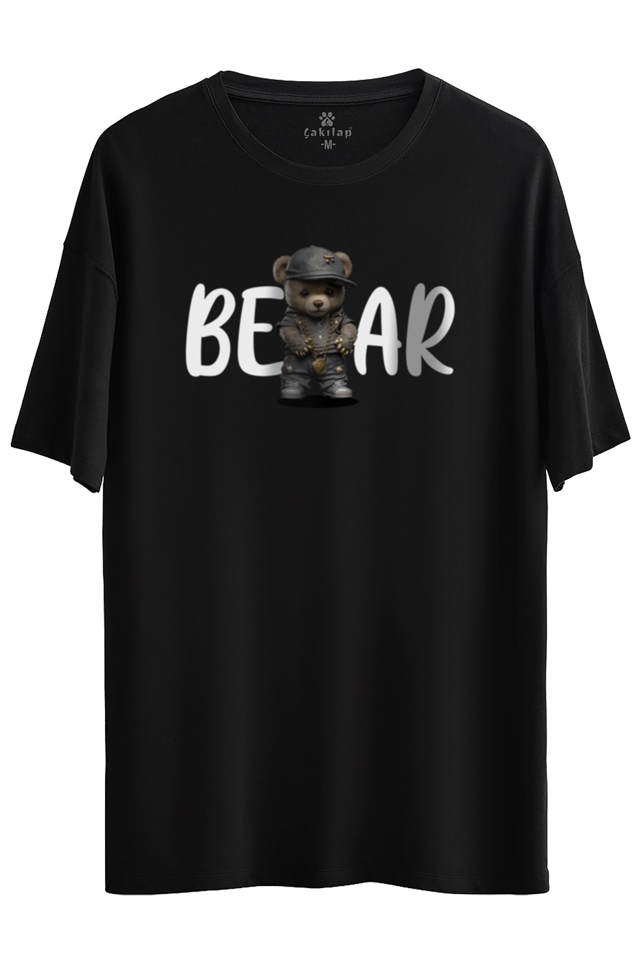Ayıcık Baskılı Oversize Tişört