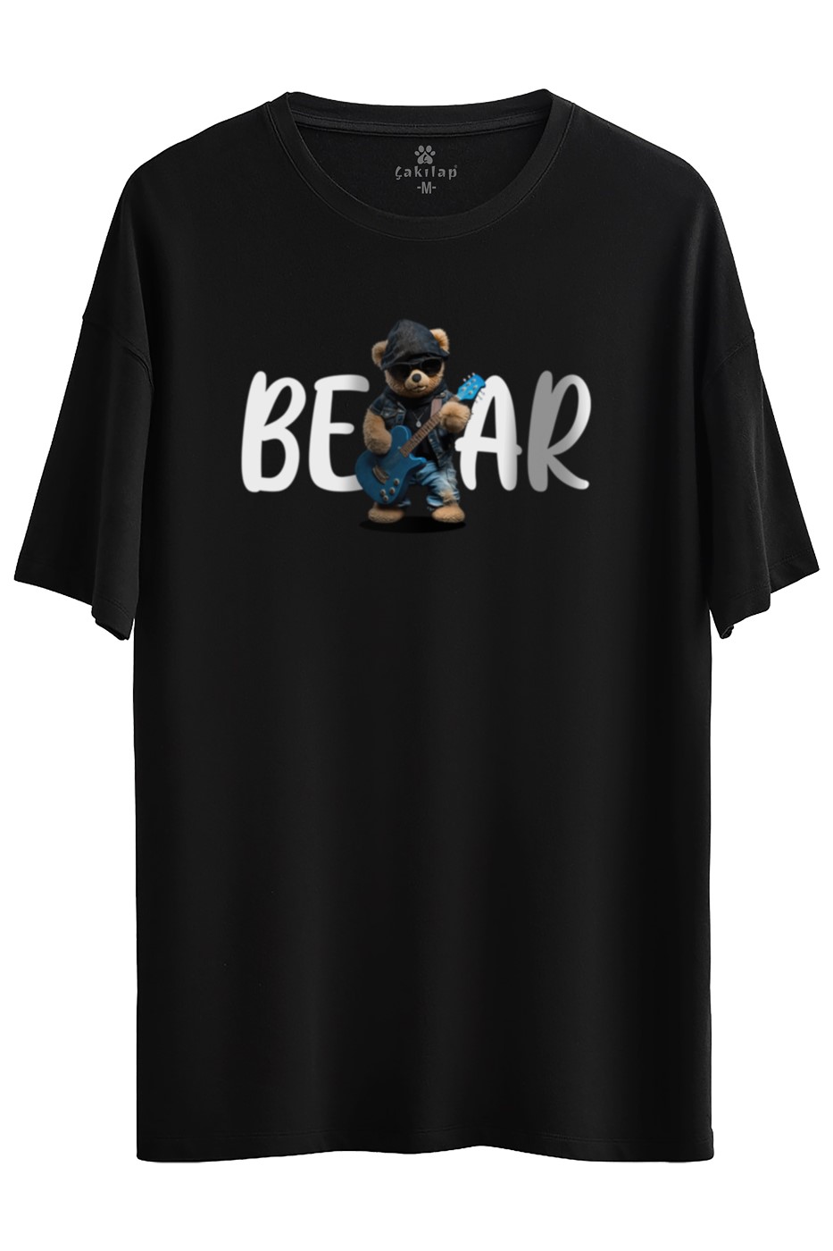 Ayıcık Baskılı Oversize Tişört