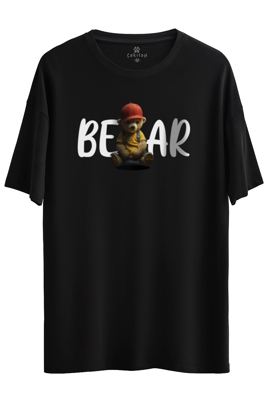 Ayıcık Baskılı Oversize Tişört