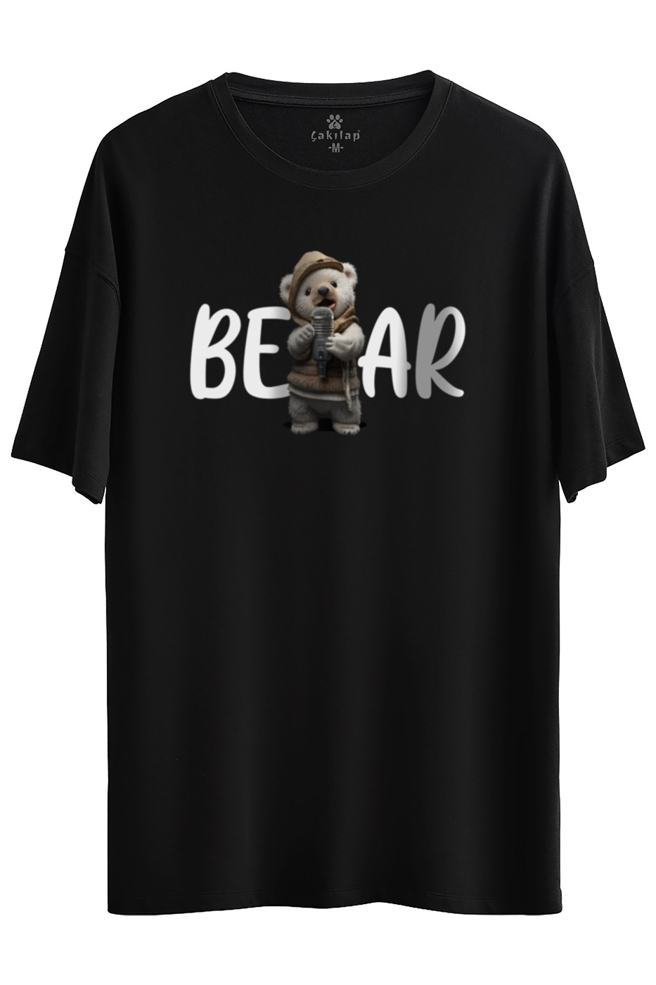 Ayıcık Baskılı Oversize Tişört