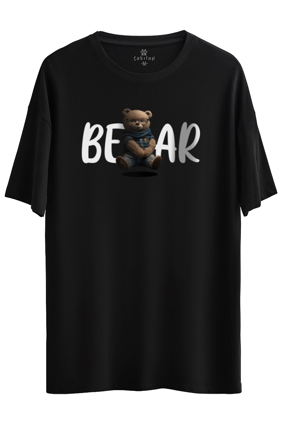 Ayıcık Baskılı Oversize Tişört