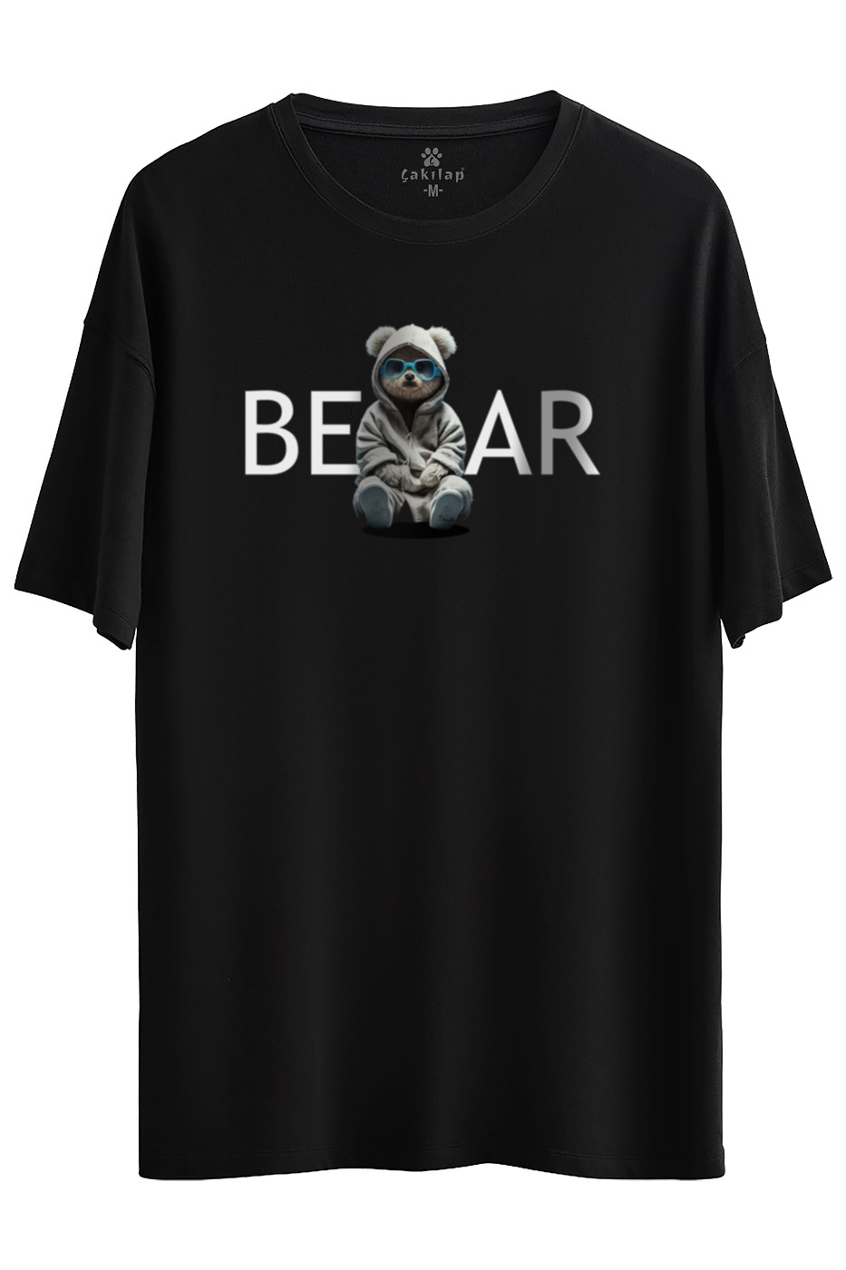 Ayıcık Baskılı Oversize Tişört