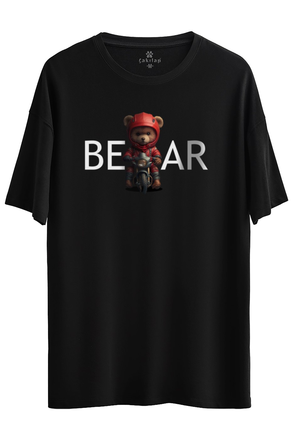 Ayıcık Baskılı Oversize Tişört