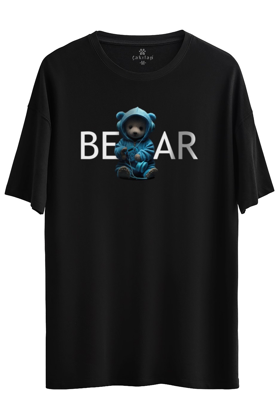Ayıcık Baskılı Oversize Tişört