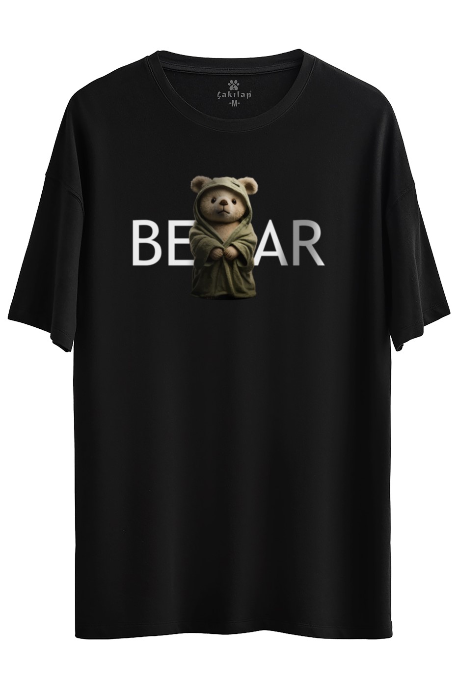 Ayıcık Baskılı Oversize Tişört