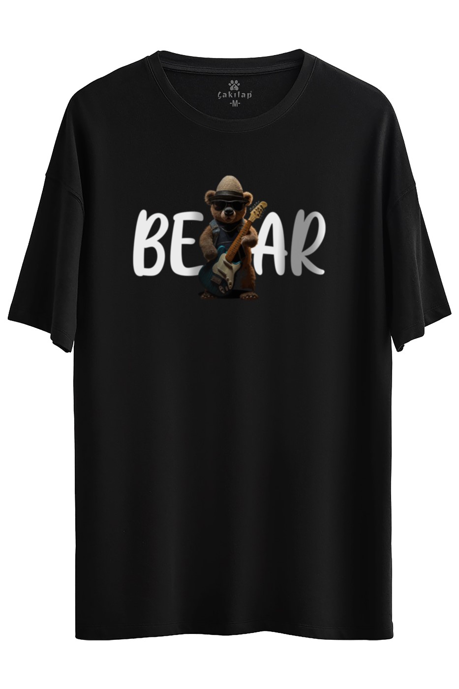 Ayıcık Baskılı Oversize Tişört