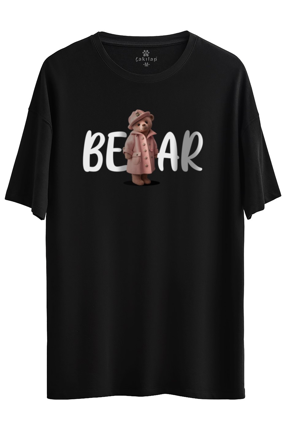 Ayıcık Baskılı Oversize Tişört