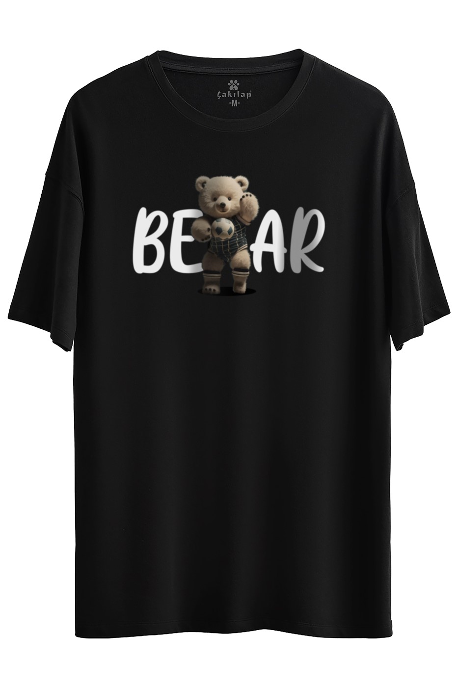 Ayıcık Baskılı Oversize Tişört