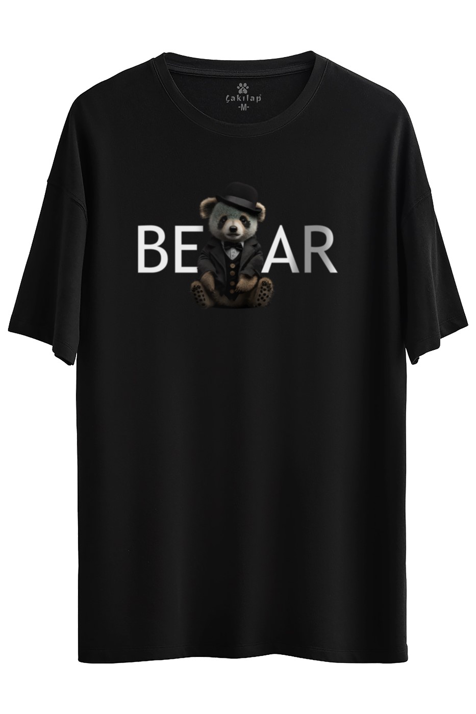 Ayıcık Baskılı Oversize Tişört