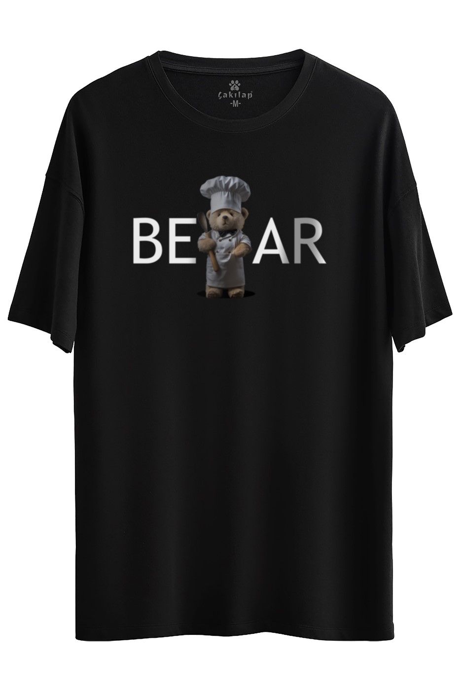 Ayıcık Baskılı Oversize Tişört