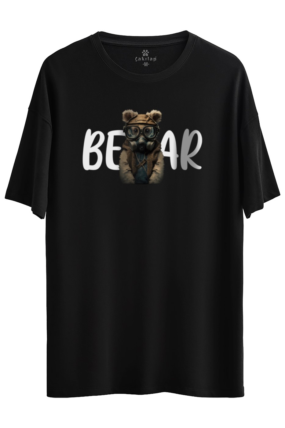 Ayıcık Baskılı Oversize Tişört
