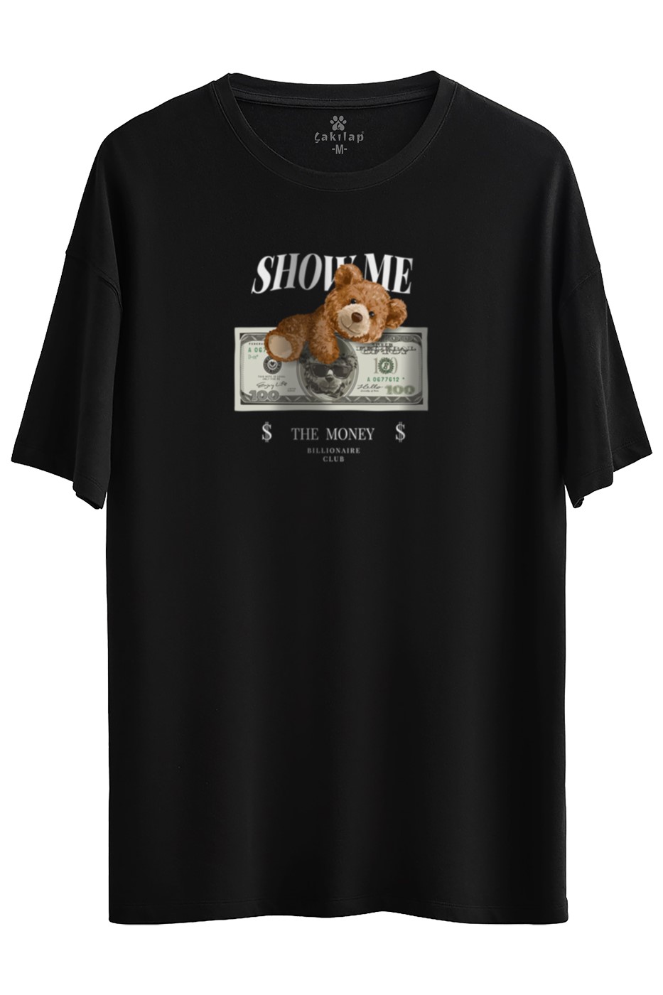 Ayıcık Baskılı Oversize Tişört